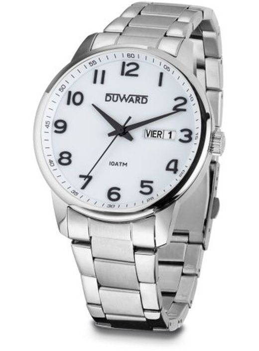 D95430.01 Reloj Duward de hombre modelo Elegance Ara cristal mineral acabado zafiro de acero inoxidable 316L calendario y semanario