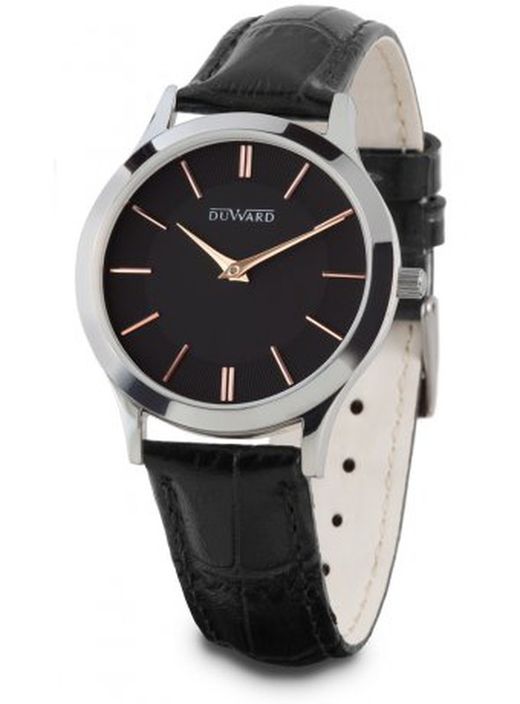 Reloj Duward mujer modelo Elegance Mtindo D15103.01 blanco correa de piel marrón