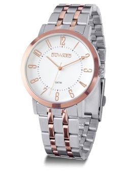 Reloj Duward hombre modelo ELEGANCE Sik Ref. D95342.41 esfera blanca, acero inoxidable 316L bicolor