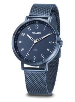 ELEGANCE Stilingas D95352.55 Reloj DUWARD para hombre con un bonito brazalete en malla milanesa con un tratamiento en IP color azul y una esfera del mismo color