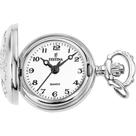 Reloj mujer FESTINA de bolsillo F2032/1 números negros con esfera blanca