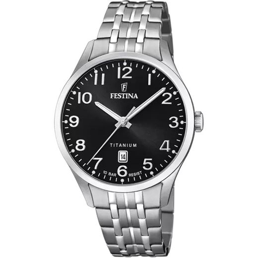Reloj Festina hombre de Titanio F20466/3 elegante con esfera negra