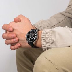 Reloj Festina crono de hombre F20561/1 blanco caja 316L correa de cuero