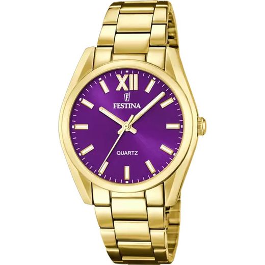 Reloj Festina de mujer elegante F20640/3 acero inoxidable 316L esfera color morado
