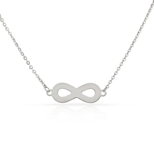 Gargantilla motivo Infinito de Oro blanco 18K