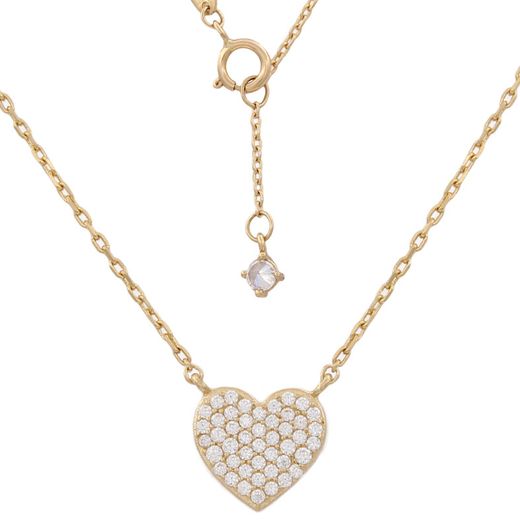 G660 Gargantilla oro 18K para mujer moderno y elegante decorado con pave de circonitas