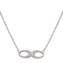 Gargantilla oro blanco 18K motivo infinito