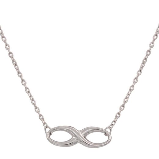 Gargantilla oro blanco 18K motivo infinito