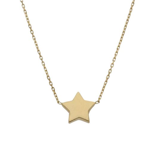 G905 Colgante de mujer en oro 18 kilates cadena y estrella elegante y discreto