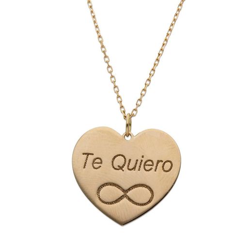 G947 Colgante corazón con cadena de oro 18K personalizable un símbolo de amor