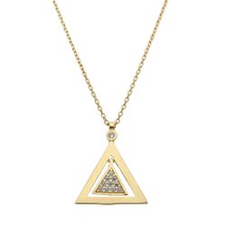 Gargantilla oro amarillo 18K motivo con dos triángulos