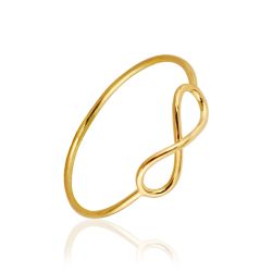 Guile4 Anillo en oro de 18K con motivo infinito ideal para combinar con otras joyas