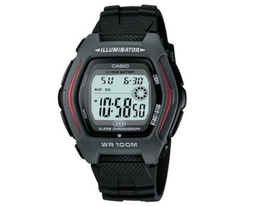 HDD-600-1AVES Reloj Casio digital con detalle rojo