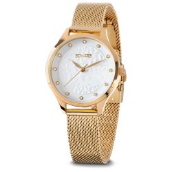 Reloj Duward mujer brazalete de esterilla modelo LADY Ayol Ref D25345.11 caja y correa acero inoxidable 316L con tratamiento IP oro
