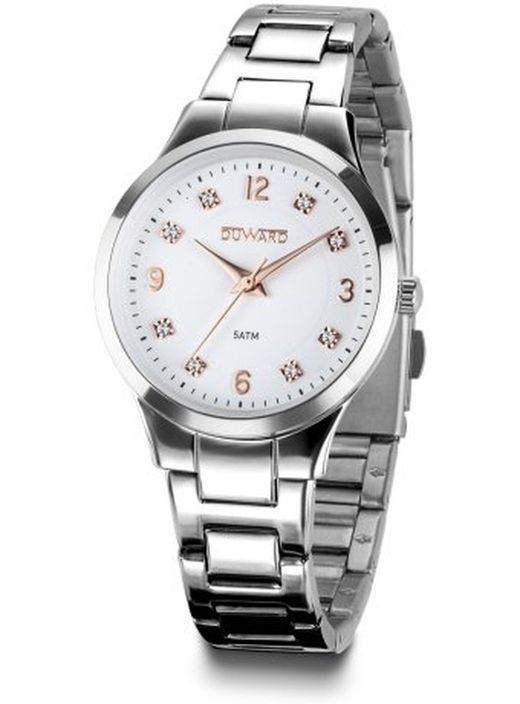 D25350.01 Reloj Duward de mujer colección LADY Jin acero inoxidable 316L esfera blanca elegante