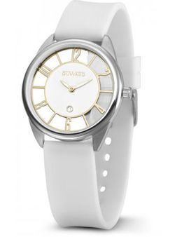 Reloj DUWARD de mujer modelo LADY Kleure Ref D15200.00 caja de acero inoxidable correa piel beige y blanca la de recambio