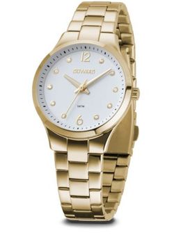 LADY Moteris D25355.10 Reloj Duward mujer estilo clásico diseño minimalista con esfera blanca muy nítida y transparente