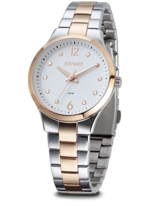 LADY Moteris D25355.41 Reloj Duward de mujer  brazalete y caja en acero 316L bicolor con el acabado en IP oro rosa de buena calidad, malla de eslabones para un ajuste perfecto