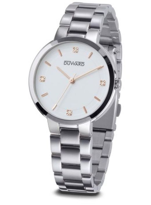 LADY Wanita Ref D25353.01 Reloj Duward de mujer bisel pulido de acero inoxidable 316L con diseño exclusivo
