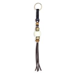 Llavero Plata de Palo LEMON de cuero marrón unisex BK004X