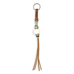 Llavero Plata de Palo colección VIVE SUMMER de cuero unisex BK005X original y moderno
