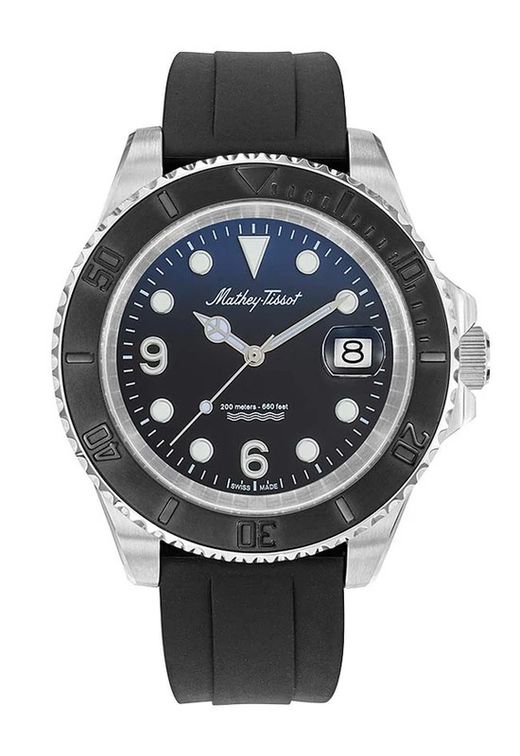 Mathy Design H909ABU Reloj Mathey Tissot hombre Swiss Made multifunción esfera azul degradado