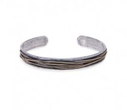 MB116A Pulsera PLATA DE PALO Man en plata de ley y bronce