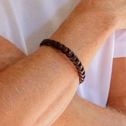 MB15A Pulsera Plata de Palo de hombre