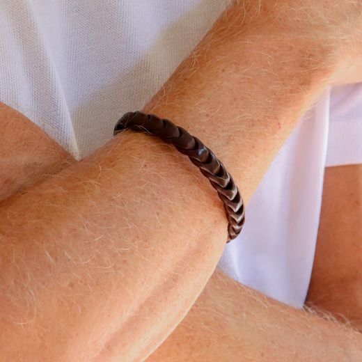 MB15A Pulsera Plata de Palo de hombre