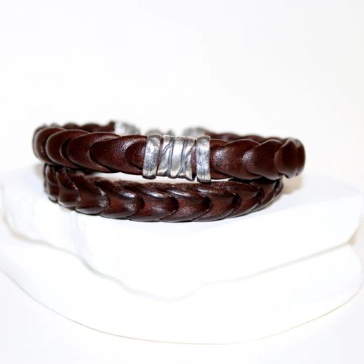 MB15A Pulsera Plata de Palo de hombre
