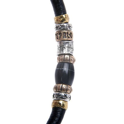 MB190X Pulsera Plata de Palo modelo Rolfo de cuero para hombre
