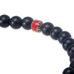 MB192X Pulsera Plata de Palo para hombre elástica modelo Dimsu de bolas
