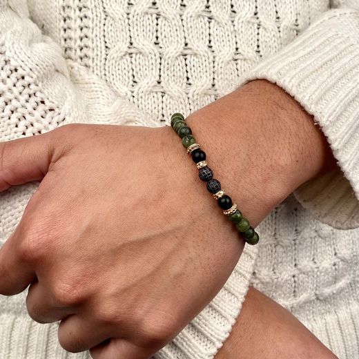 MB200X Pulsera modelo Fleo Plata de Palo de bolas para hombre