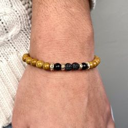 MB202X Pulsera Plata de Palo modelo Dron de bolas para hombre