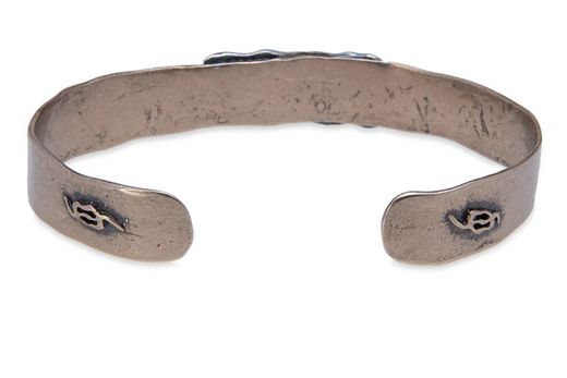 MB228X Pulsera Plata de Palo rígida combinada con bronce y plata de ley, colección Atlas