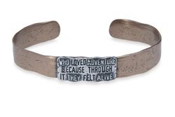 MB228X Pulsera Plata de Palo rígida combinada con bronce y plata de ley, colección  Atlas