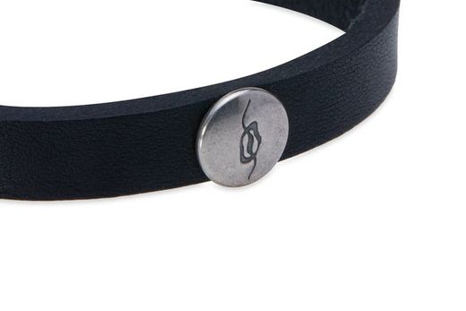 MB232X Pulsera Plata de Palo de cuero con el sello de plata 925 colección Celdrin