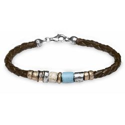 MB4Y Pulsera Plata de Palo hombre en plata y coloridos