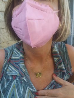 MC004 Colgante mujer hecho en oro Mariposa y Esmalte de color