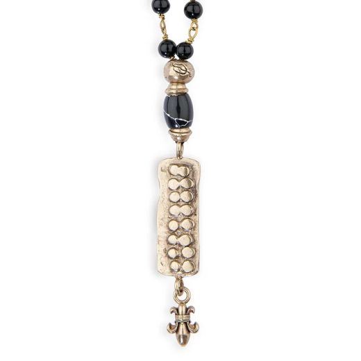 MN014X Collar rosario Plata de Palo colección Elid para hombre