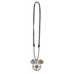 MN3B Colgante Plata de Palo nylon, plata, bronce, estrella