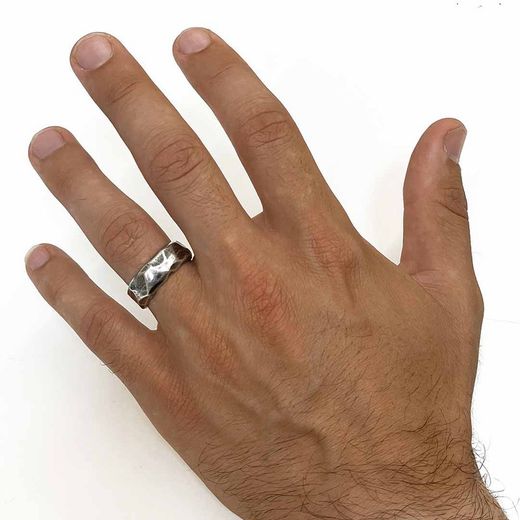 MR011A Anillo PLATADEPALO en plata 925 para hombre