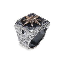 MR012X Anillo PLATADEPALO en plata 925 y bronce para hombre