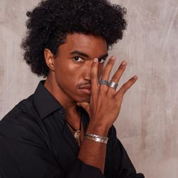 MR022X Anillo Morlanes PLATA DE PALO en plata de ley malla maciza