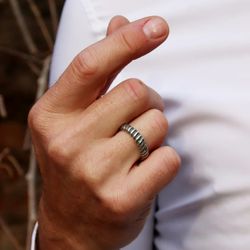 MR024X Anillo Zoylo PLATA DE PALO de plata refinado