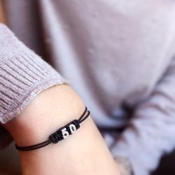 N/D Pulsera mujer de macramé autoajustable motivo estrella de oro blanco hecha a mano con diamantes engastados en pave