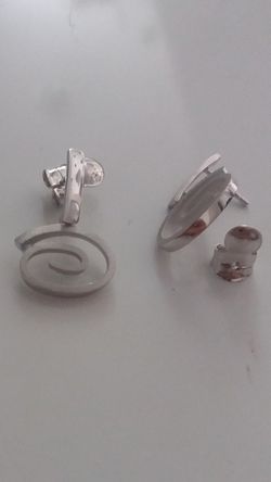 Pendientes de plata 1ª ley 925 en forma de espiral