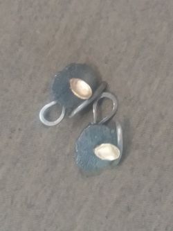 Pendientes de mujer en plata y oro cierre omega