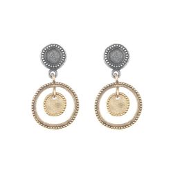 WE175X Pendientes Plata de Palo mujer de plata 925 y bronce elegantes y novedosos