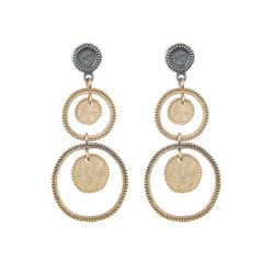 WE179X Pendientes Plata de Palo mujer de plata y bronce pendientes que reflejan nuestra dedicación a la artesanía excepcional y la calidad